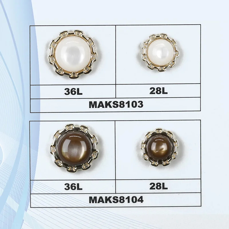 Metal buttons — style 90 by Senfa Mfg