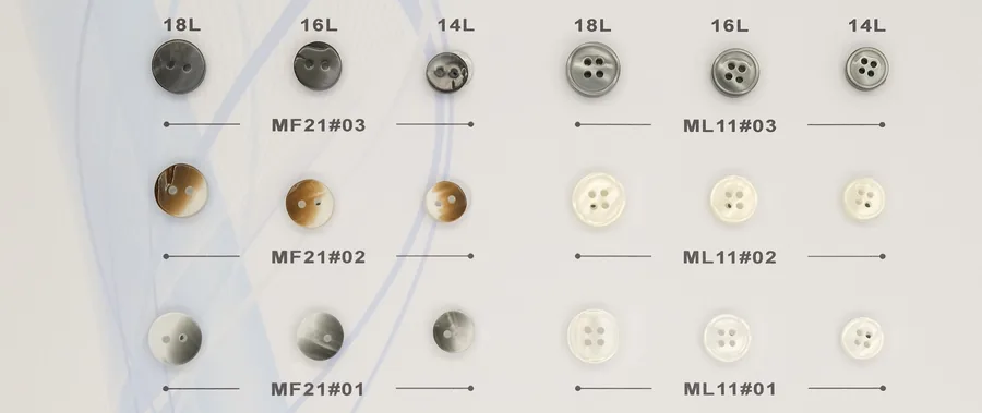 Shirt buttons — style 1 by Senfa Mfg